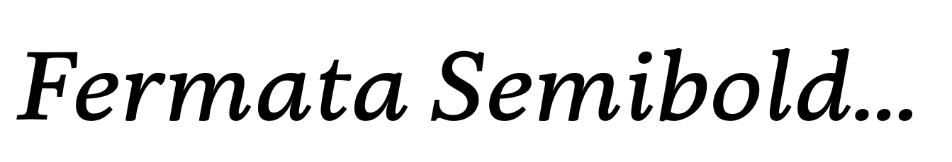 Fermata Semibold Italic